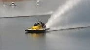 A speedboat shatters at full throttle